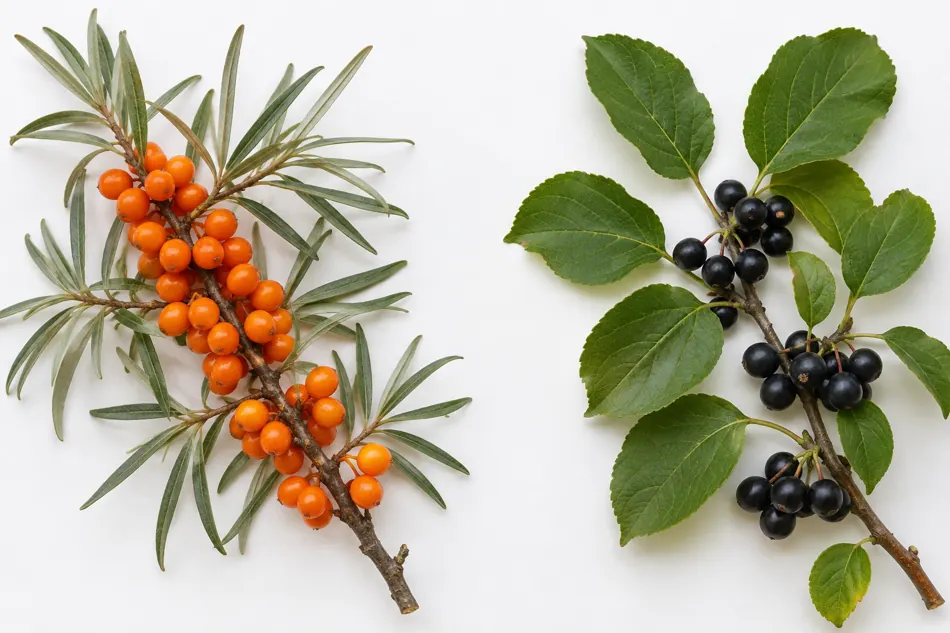 Sea buckthorn common buckthorn species